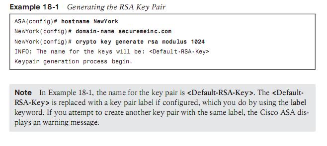 Cisco generate rsa key for ssh